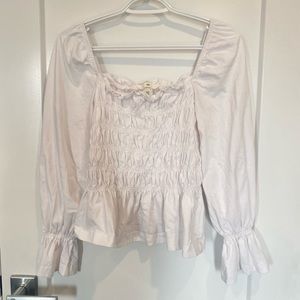 White Ruffle Top